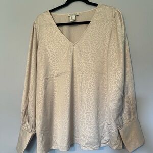 Leopard V Neck Blouse